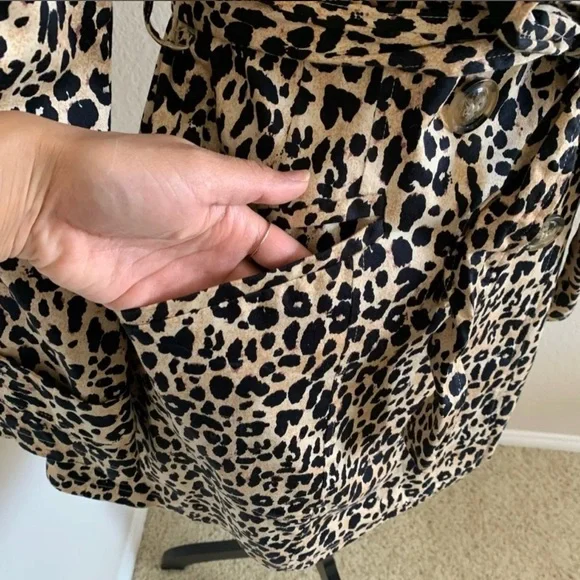 Forever 21 Leopard Trench Coat - Picture 8 of 10